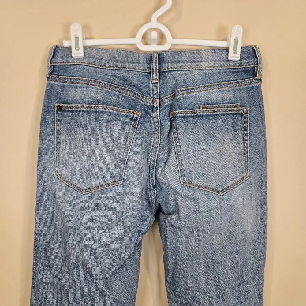 Women's J. Crew Toothpick Distressed Denim Jeans | Size 24